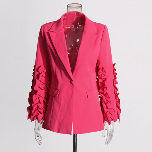Stitching Wooden Ear Design Suit New Suit - Image 3