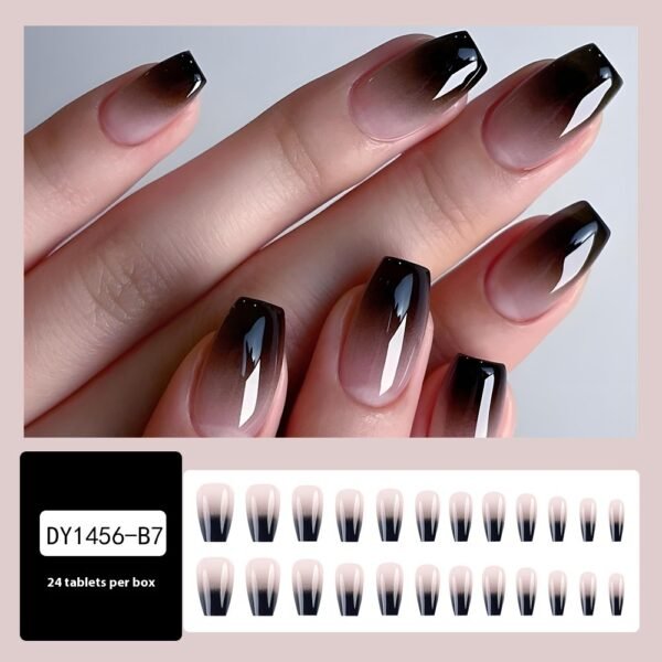 Black And White Gradient Ballet Nail Tips - Image 5