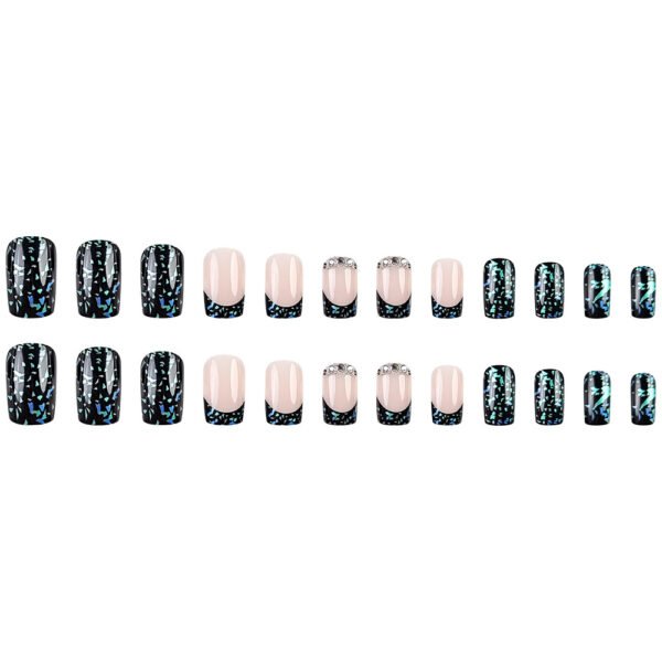 Emerald French Entry Lux Nail Patch Sweet Cool Diamond European Square - Image 5