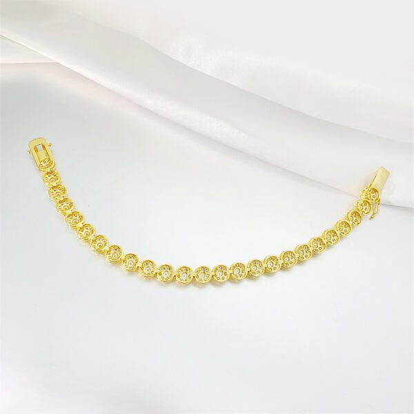 Hip Hop 925 Silver Tennis Chain Moissanite Bracelet - Image 3