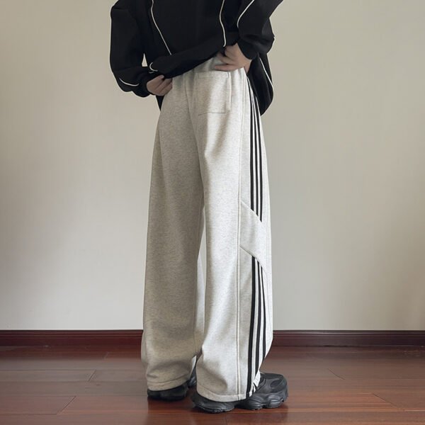 Trendy Sports Stripes Loose Casual Sweatpants - Image 5