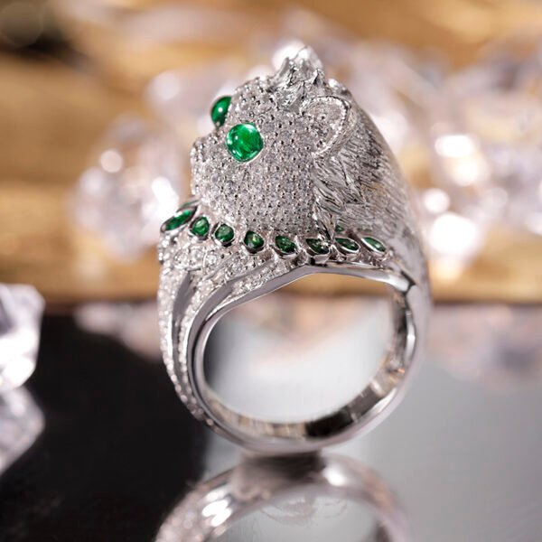Premium Designer Sterling Silver Simulated Emerald - Image 5
