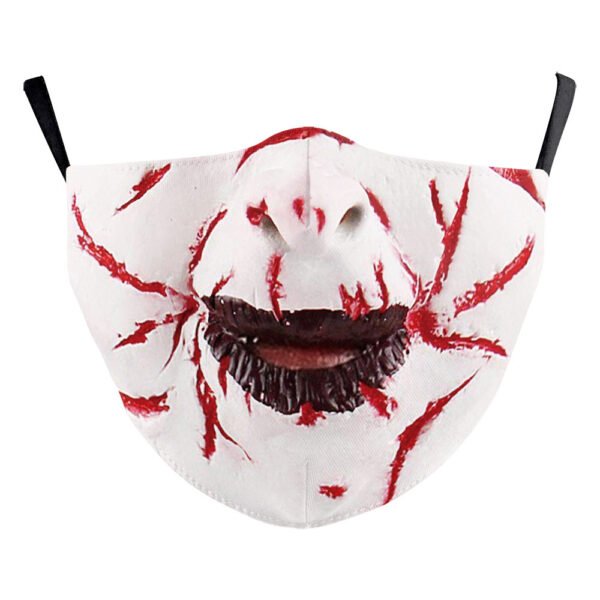 Halloween Carnival Digital Printing Funny Clown Face Double Layer Dust Mask - Image 10