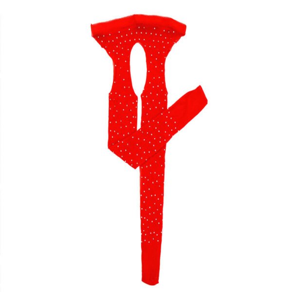 Rhinestone Quartz Four Sides Carved Empty Fishnet Stockings Crotch Free - Image 10