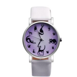 Explosive cat light skin girl belt watch small lazy animal quartz watch