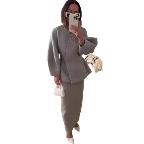 European And American Wear Slim Top And Skirt Elegant Suit - Image 5