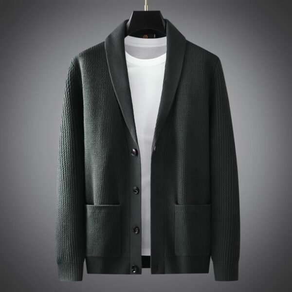 Spring And Autumn New Casual Knitted Coat Men's Comfortable Fashion Slim Fit - Image 4