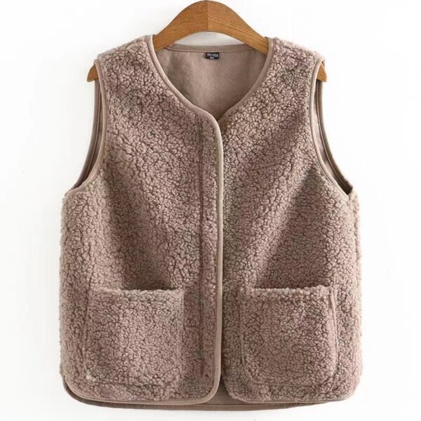 Plus-sized Plus Size Fleece Vest Plump Girls - Image 4