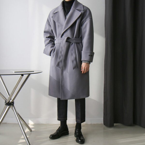 Trendy Gentleman's Wool Thickened Men's Coat - Image 3