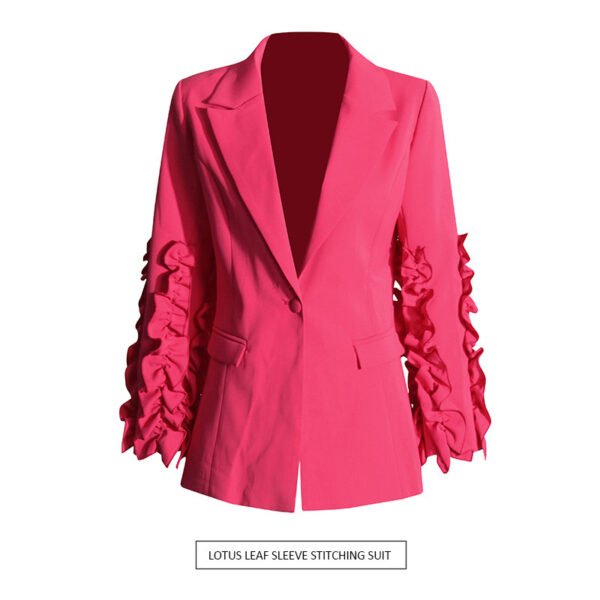 Stitching Wooden Ear Design Suit New Suit - Image 2