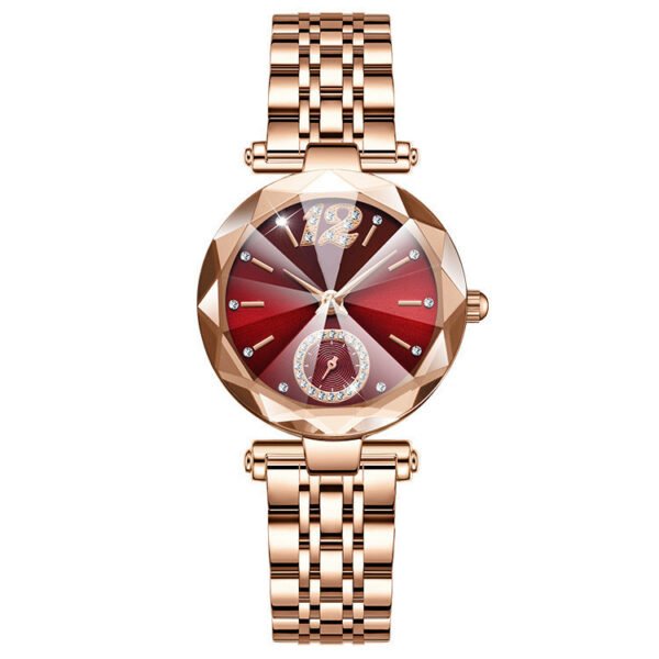 Women's Fashionable Multi-pronged Gradient Glass With Diamond Face Watch - Image 5