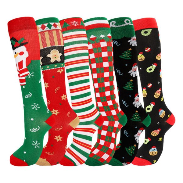 Compression Stockings Christmas Sports High Elastic Breathability - Image 8