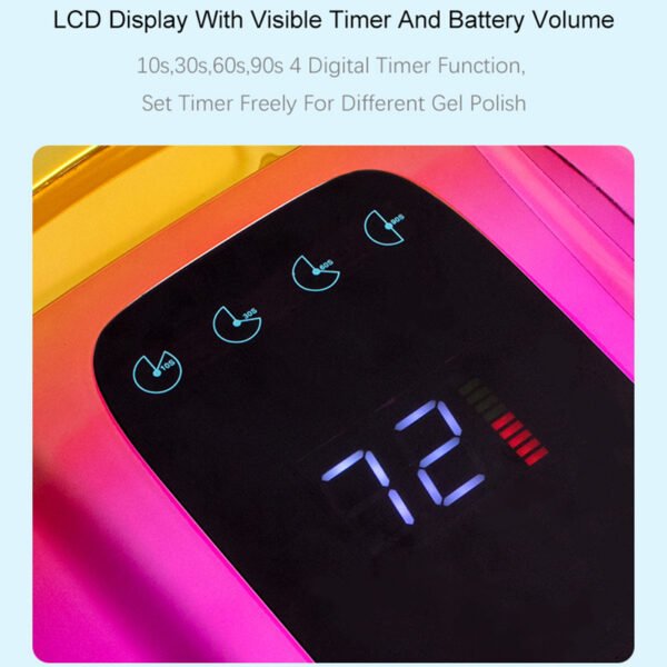 Nail Light Therapy Machine 96W High Power Quick Dry Smart Wireless UV - Image 7