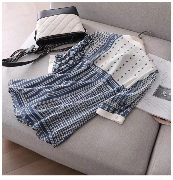 Women's Stand Collar Fashion Printed Shirt - Image 4