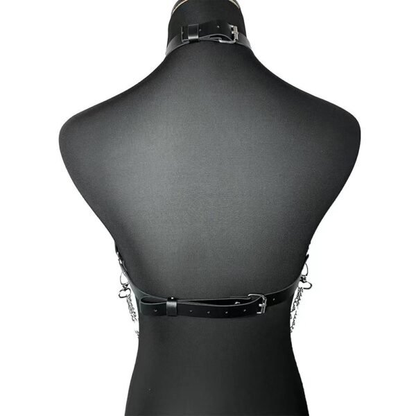 Women's Chain Leather Stage Performance Costume And Accessories - Image 4
