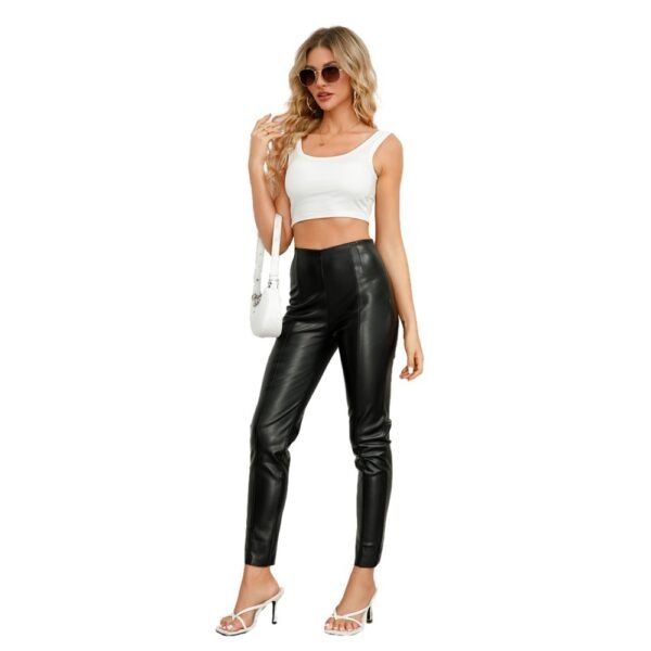 Women's Punk Tight Fleece-lined Pants - Image 3