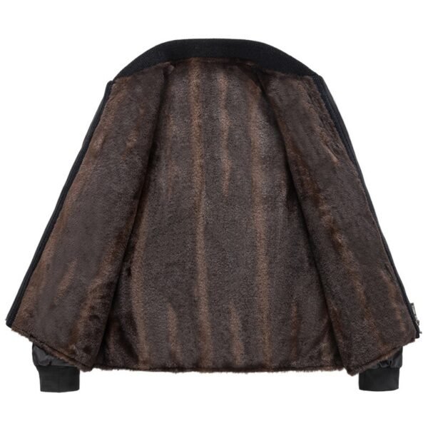 Middle-aged And Elderly Fleece-lined Thickened Detachable Two-piece Coat - Image 5