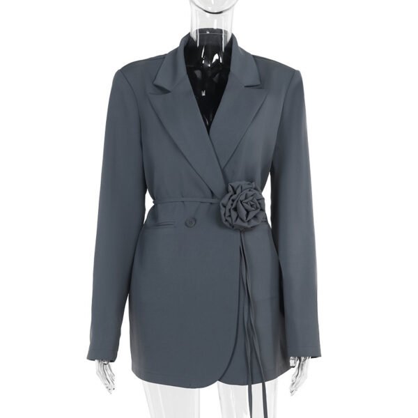 Slim-fit Three-dimensional Flower Suit Jacket - Image 5