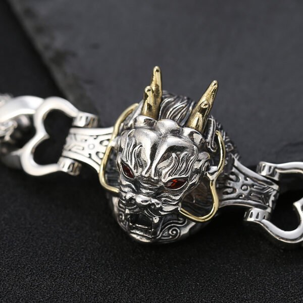 S925 Sterling Silver Creative Temperament Leading Men's Bracelet - Image 4