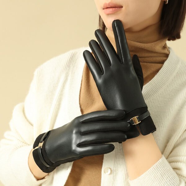 Warm-keeping And Cold-proof Plus Suede Velvet Gloves - Image 2