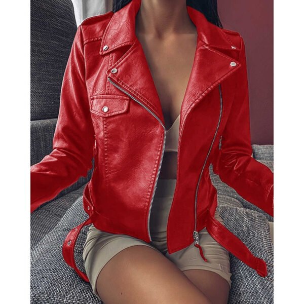 Plus-Size Leather Jacket - Image 6