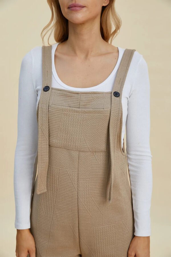 Double Take Full Size Texture Sleeveless Romper - Image 2