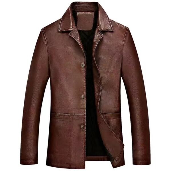 Autumn New Young And Middle-aged Leather Jacket - Image 7