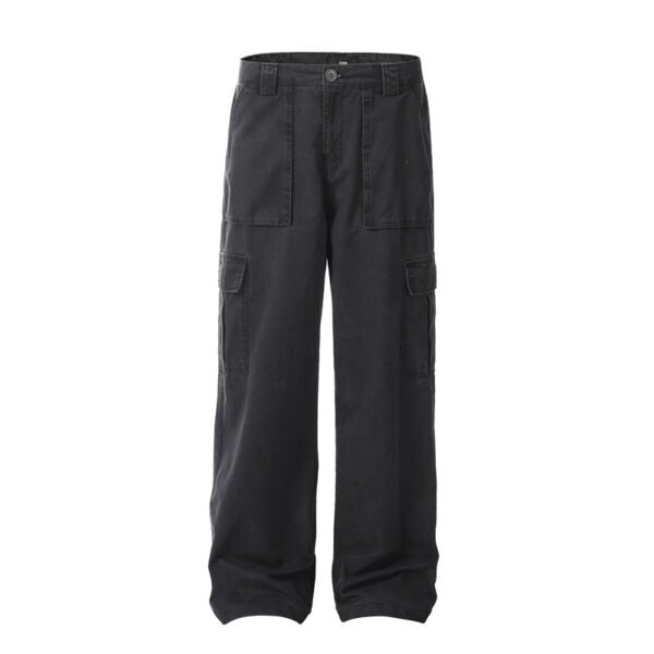 Men's Vintage Wash Loose Straight Leg Pants - Image 4