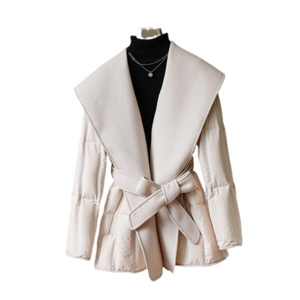 Reversible Cashmere & White Duck Down Coat - Image 5