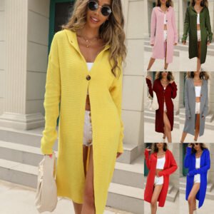 Hooded Knitted Cardigan