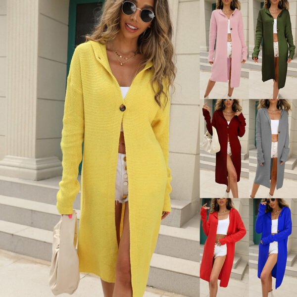 Hooded Knitted Cardigan
