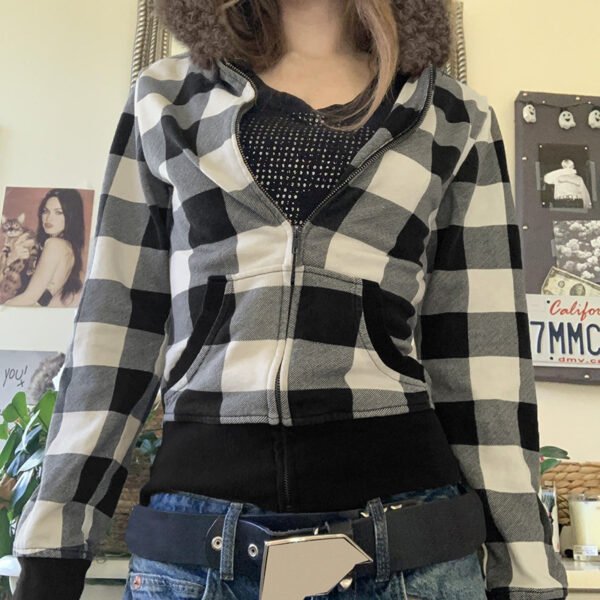 Fall New Hooded Fur Collar Waist Zipper Coat For Women - Image 3