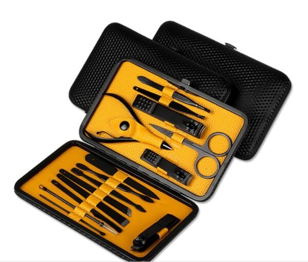 The factory Manicure black black stainless steel repair beauty set 15 nail clippers high-end household scissors - Image 4