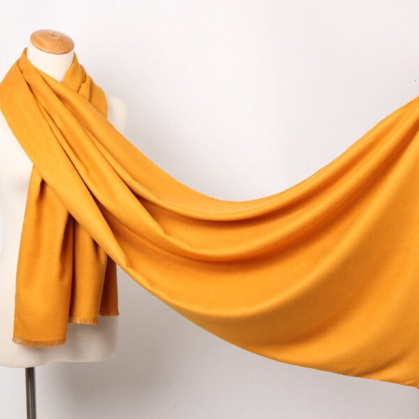 Solid Color Brushed Shawl Tassel Plus Size Thickening Annual Meeting Scarf - Image 6