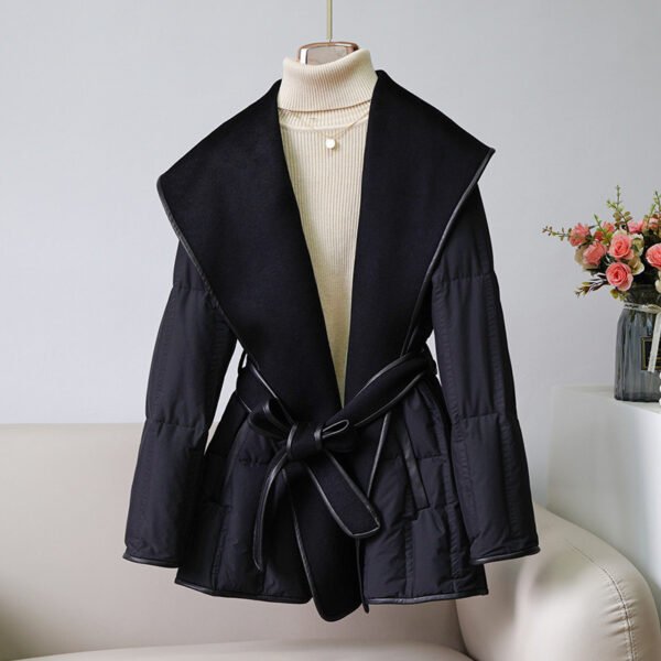 Reversible Cashmere & White Duck Down Coat - Image 3