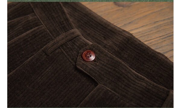 Retro Mid-waist Straight Casual Corduroy Pants Yupi Overalls - Image 5
