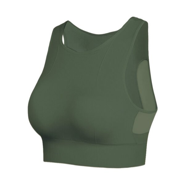 No Underwire Mesh Beauty Back Double-decker Sports Bra - Image 5