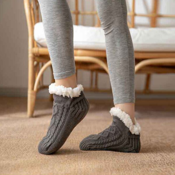 Winter Knitted Plush Floor Socks Home Warm Non-slip Carpet Socks Women - Image 3