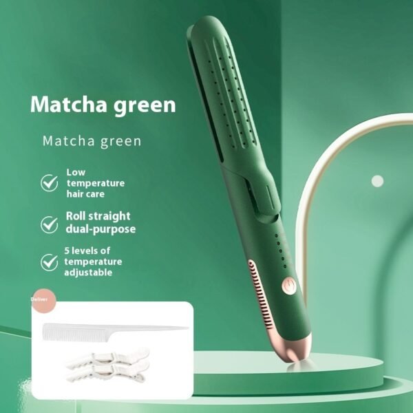 Hair Curler And Straightener Dual-use Hair Straightener Straight White Wind Plastic Curly Hair - Image 6