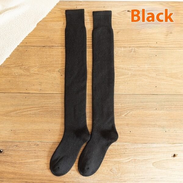 Cashmere Knee Socks Women's Long Tube Fleece-lined - Image 6