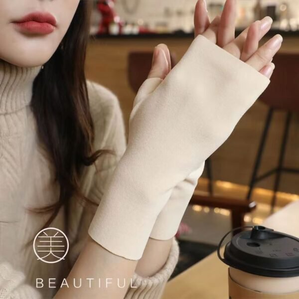 Thermal Gloves Women's Self-heating Dralon Fingerless Gloves - Image 6