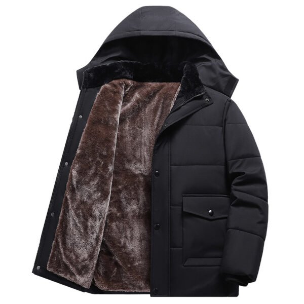 Winter Men's Velvet Padded Thickened Coat - Image 3