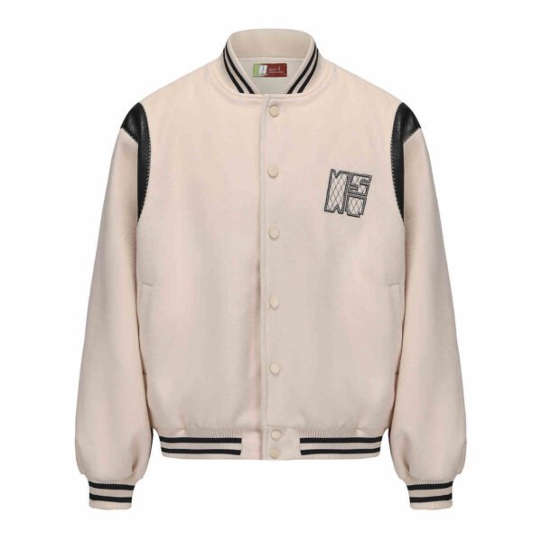 Contrast Color Embroidered Couple's Baseball Uniform Jacket Coat - Image 8