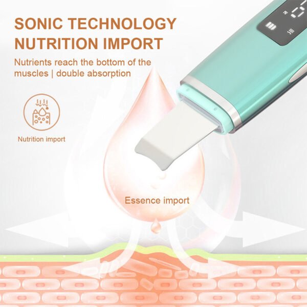 Ultrasonic Vibration Blackhead Remover Deep Cleansing Face Scrubber Pore Cleaner Lifting Machine Facial Led Peeling Shovel - Image 6