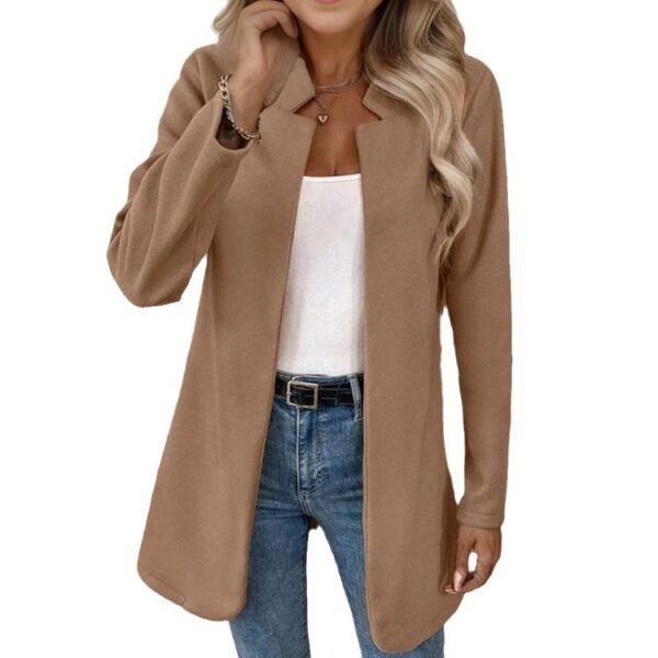 Long Sleeve Commuter Slim-fit Woolen Coat - Image 6