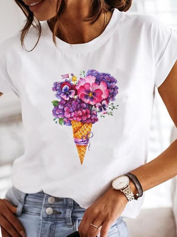 T-shirt AliExpress Amazon Independent Station Women's Short Sleeve - Image 2