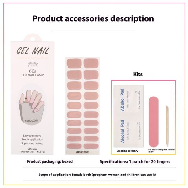 Nail Stickers Semi-cured Heating Lamp Nail Sticker - Image 4