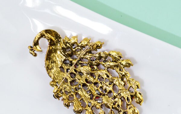 Colorful Peacock Women's Metal Brooch - Image 6
