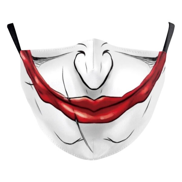 Digital Printing Halloween Clown Funny Horror Double-layer Dust Mask - Image 4