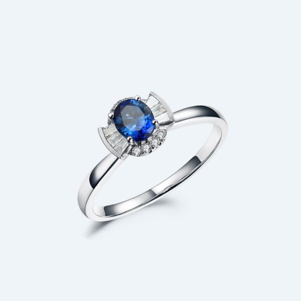 Jewelry 18k Gold Natural Sapphire Women's Ring - Image 5